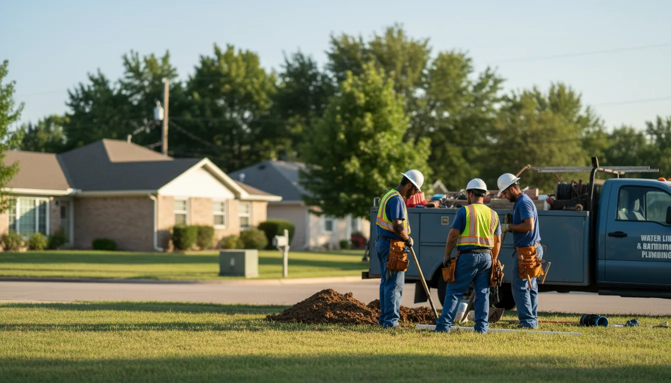 Residential water line and bathroom plumbing service in Cunningham, KS